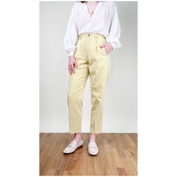 Vintage High Rise Waisted Denim Jean Pants Straight Leg Coastal Old Money Luxury - Picture 5 of 9